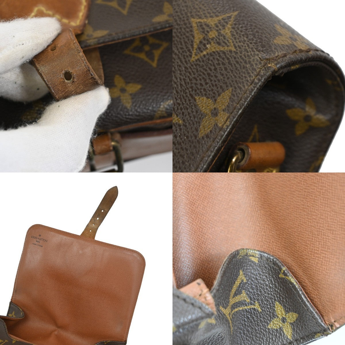 LOUIS VUITTON Cartouchiere MM Shoulder Bag Monogram Leather Brown M51253 30CA972
