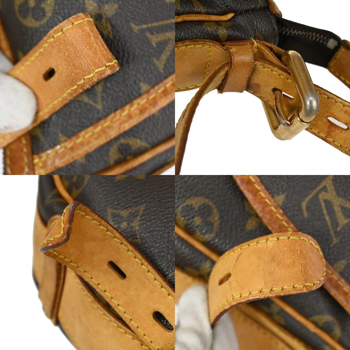 LOUIS VUITTON Tolum GM Shoulder Bag Monogram Leather Brown Spain M40075 80KA559