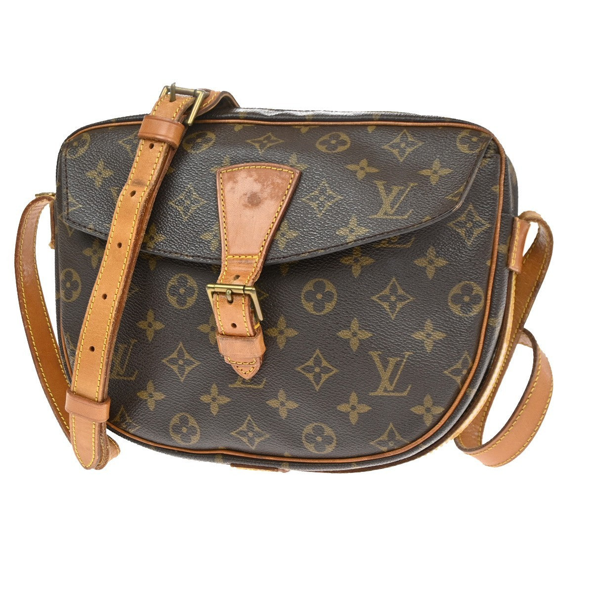 LOUIS VUITTON Jeune Fille GM Shoulder Bag Monogram Leather Brown M51225 39CA939