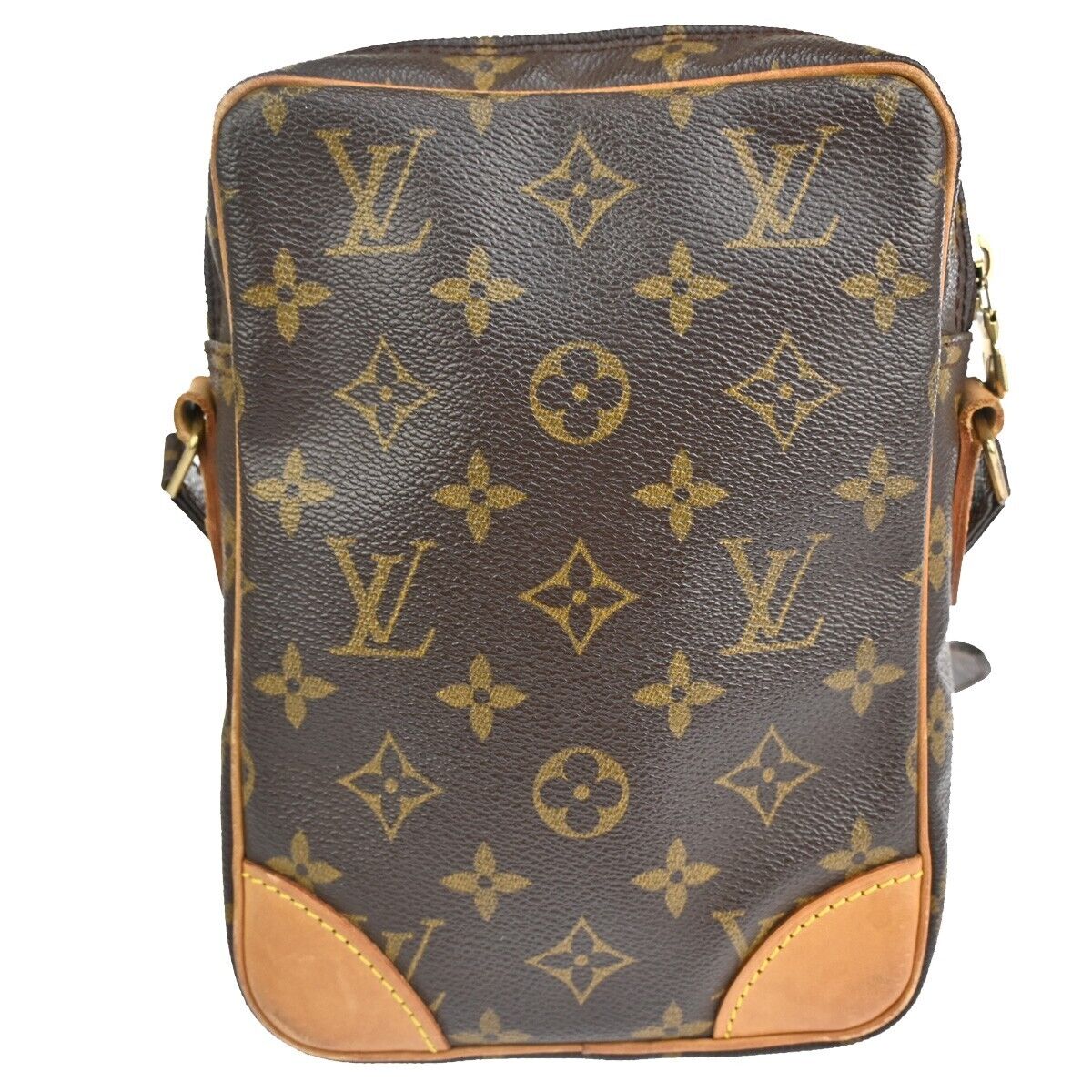 LOUIS VUITTON Danube Shoulder Bag Monogram Leather Brown France M45266 86EA653