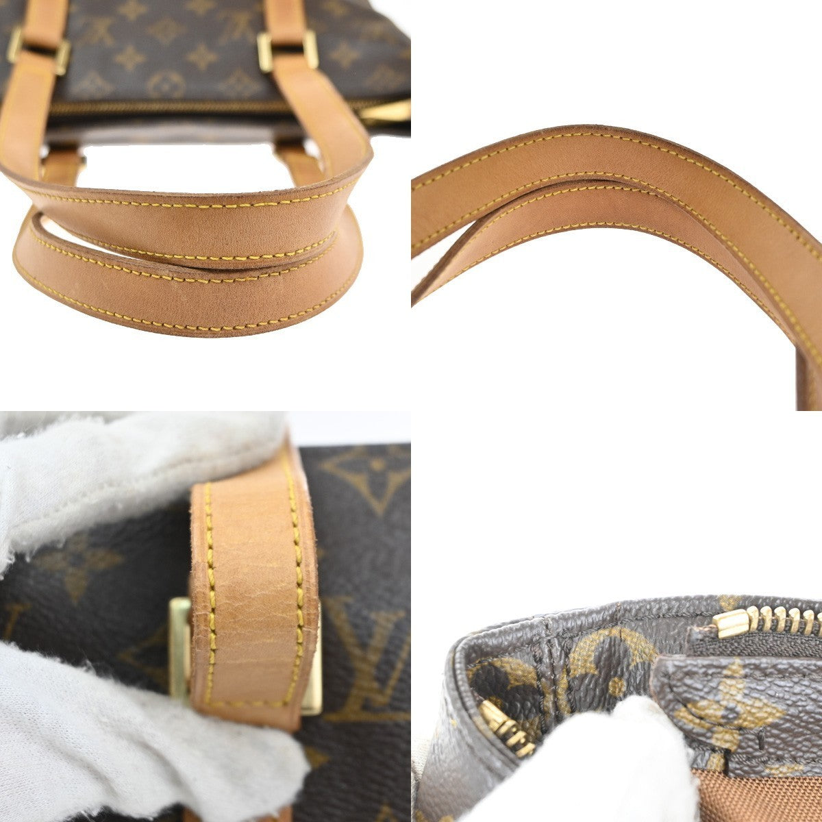LOUIS VUITTON Cabas Piano Shoulder Bag Monogram Leather Brown M51148 16MA249