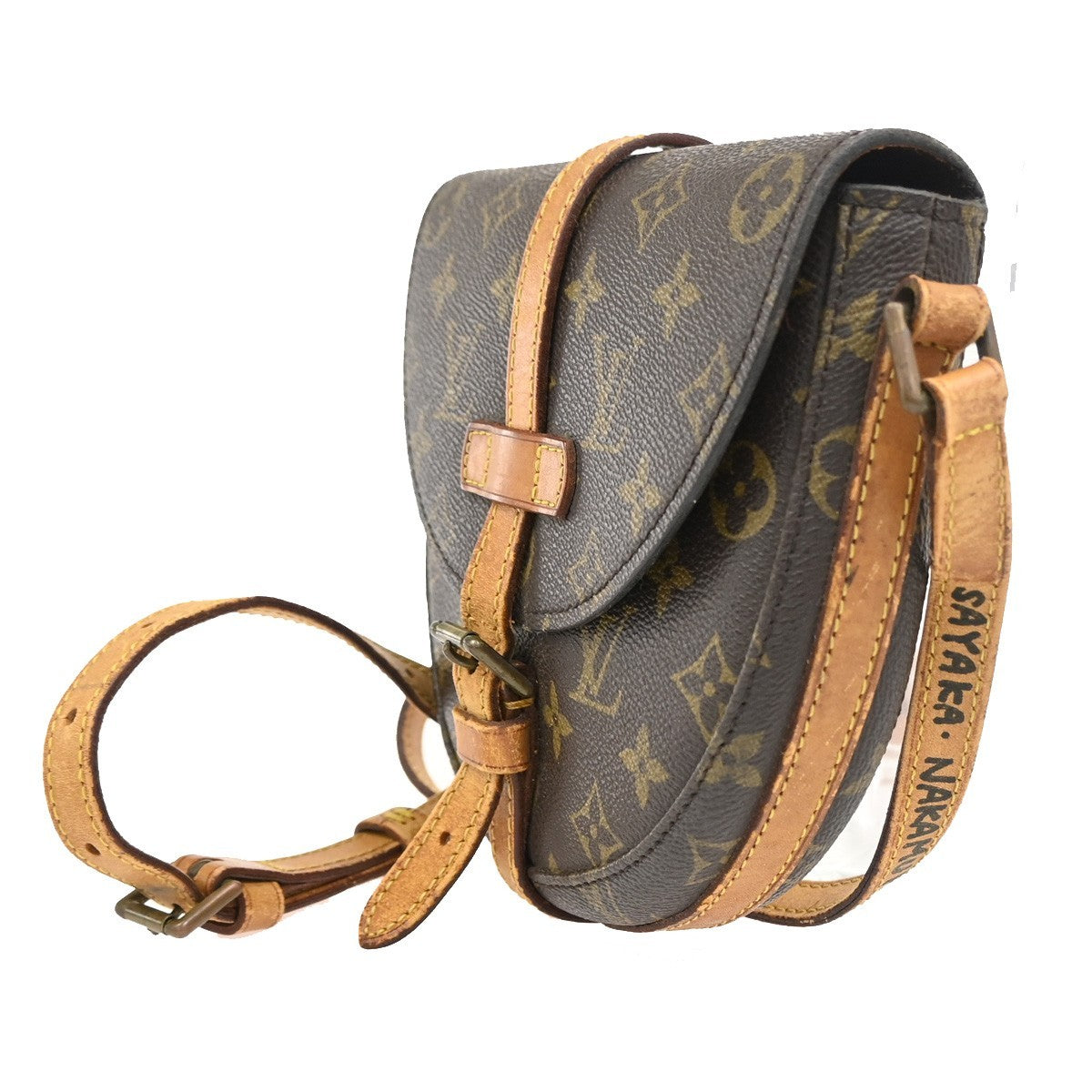 LOUIS VUITTON Chantilly PM Shoulder Bag Monogram Leather Brown M51234 65ZA166