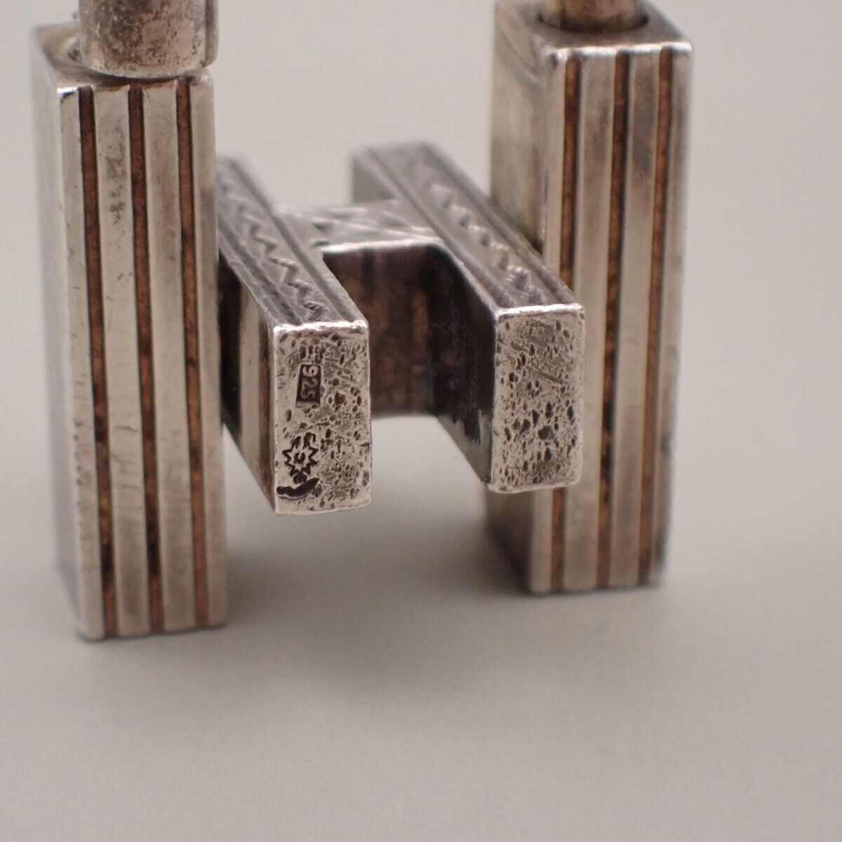 HERMES Logo Touareg H Cadena Padlock Bag Charm Silver 925 31RK897