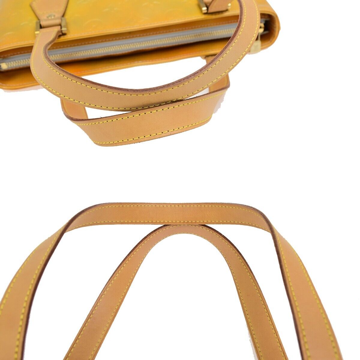 LOUIS VUITTON Houston Shoulder Bag Monogram Vernis Leather Yellow M91303 04ED912