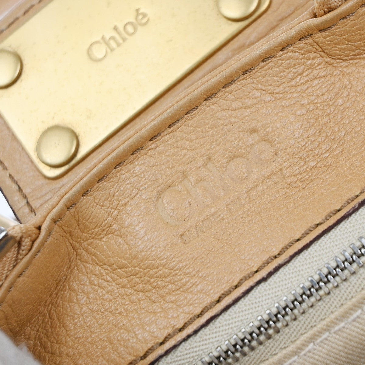 CHLOE Logo Paddington Padlock Shoulder Hand Bag Leather Brown GHW Italy 58EG376