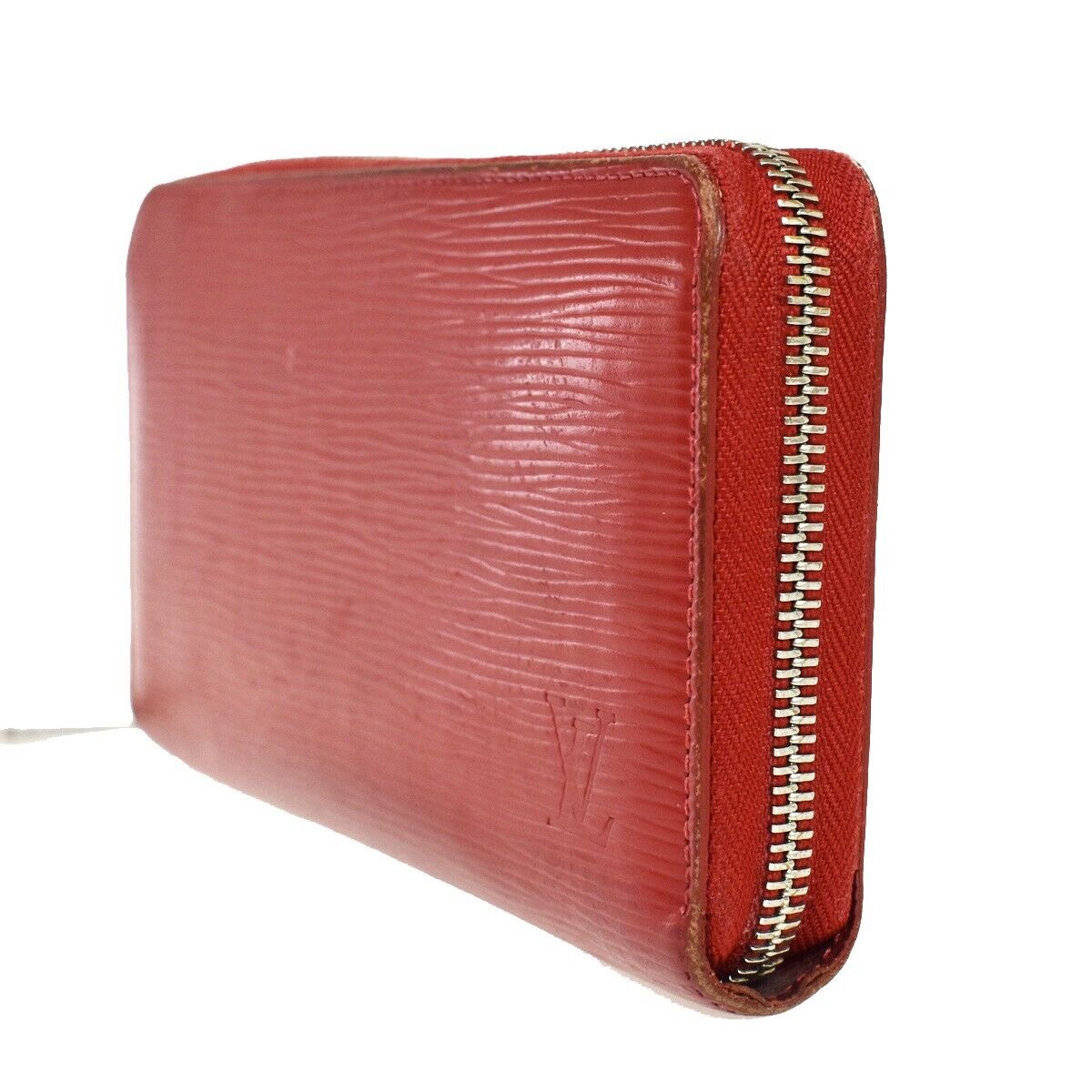 LOUIS VUITTON LV Zippy Wallte Long Purse Epi Leather Carmine M60304 66YA933
