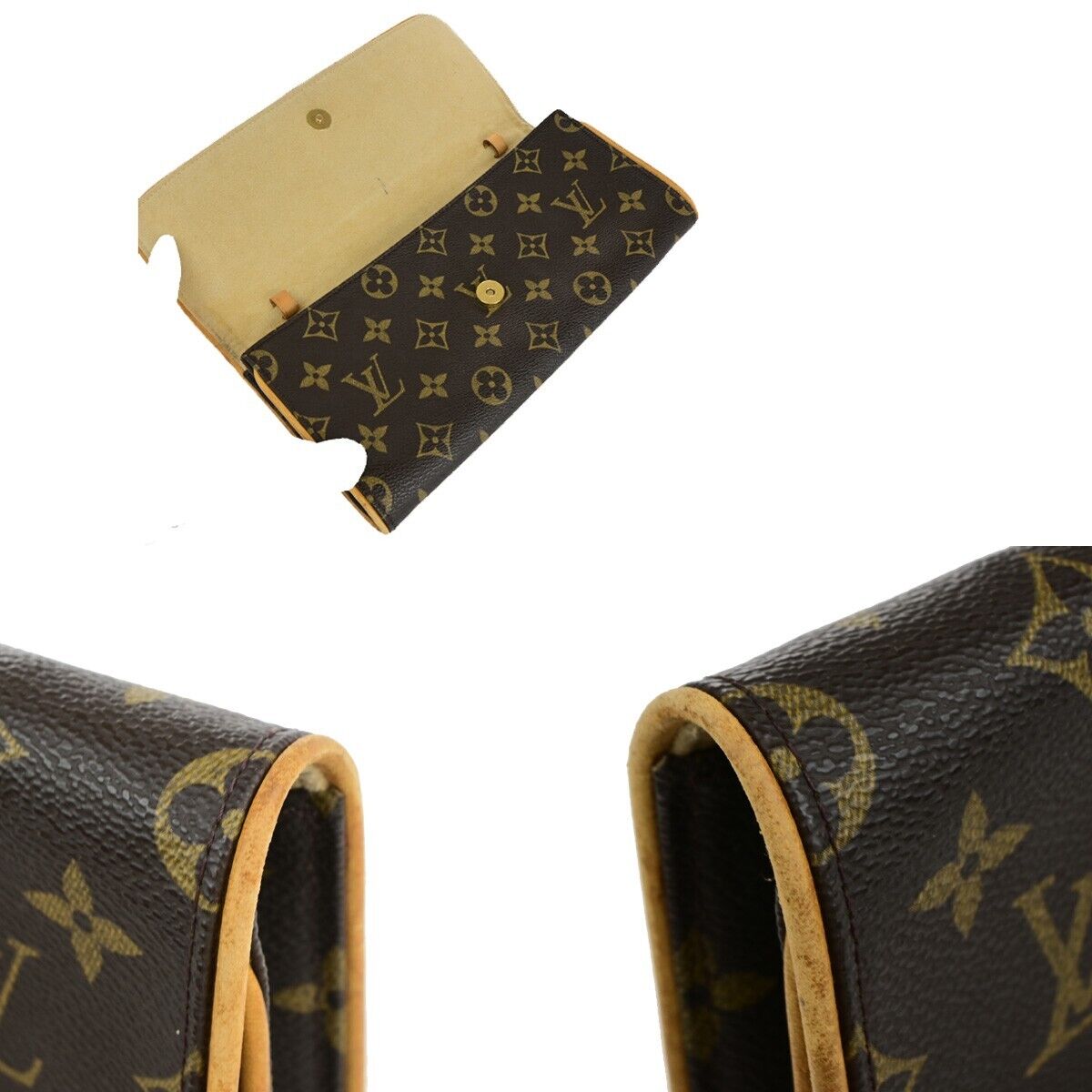 LOUIS VUITTON Pochette Twin GM 2Way Shoulder Bag Monogram Brown M51852 62EB991