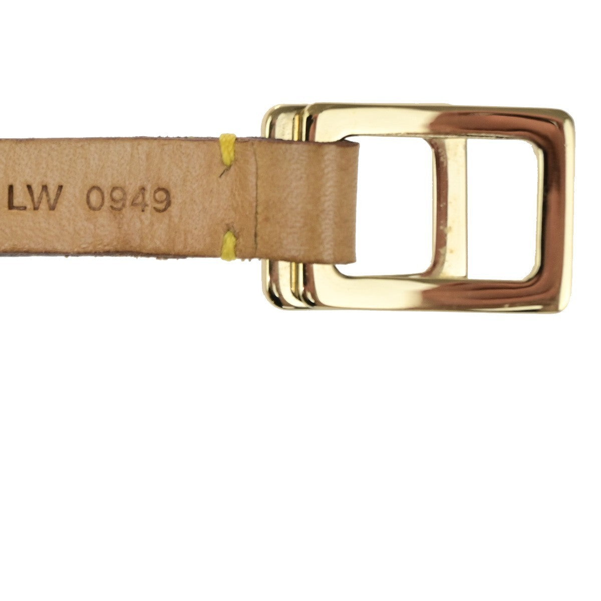 LOUIS VUITTON LV Logo Shoulder Bag Strap Leather Brown GHW Spain 67CB075