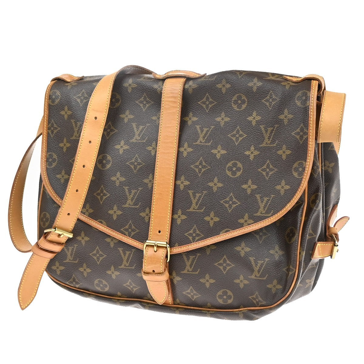 LOUIS VUITTON Saumur 35 Shoulder Bag Monogram Leather BN France M42254 16CA798