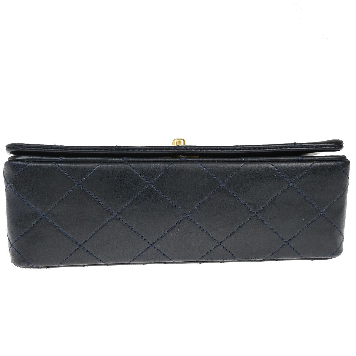 CHANEL CC Mini Matelasse Chain Shoulder Bag Leather Blue GHW Vintage 312RL427