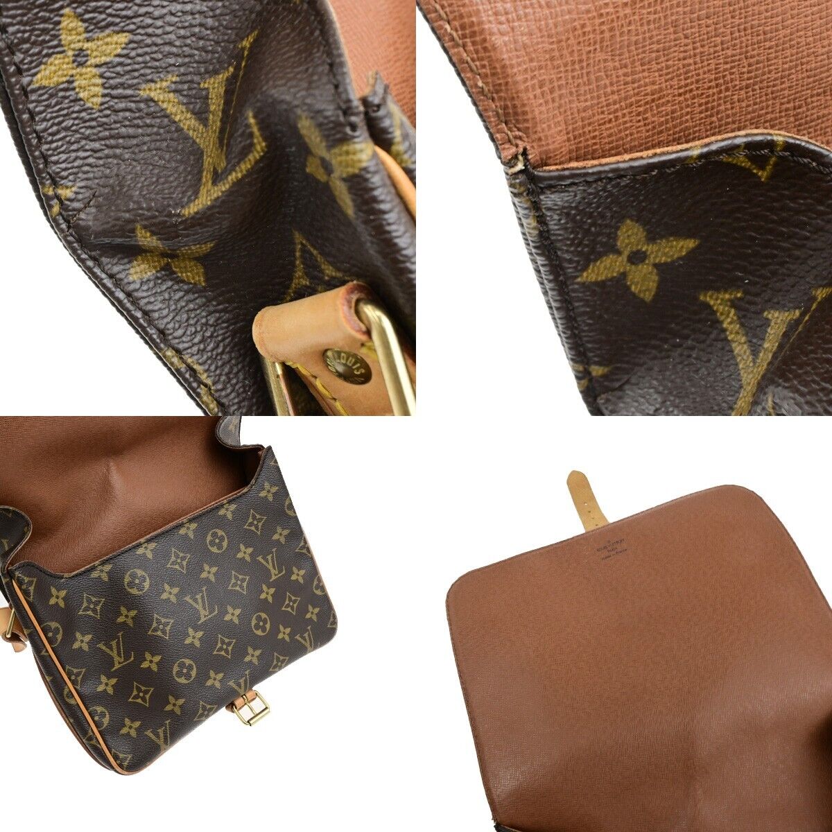 LOUIS VUITTON Cartouchiere GM Shoulder Bag Monogram Leather Brown M51252 96KA453