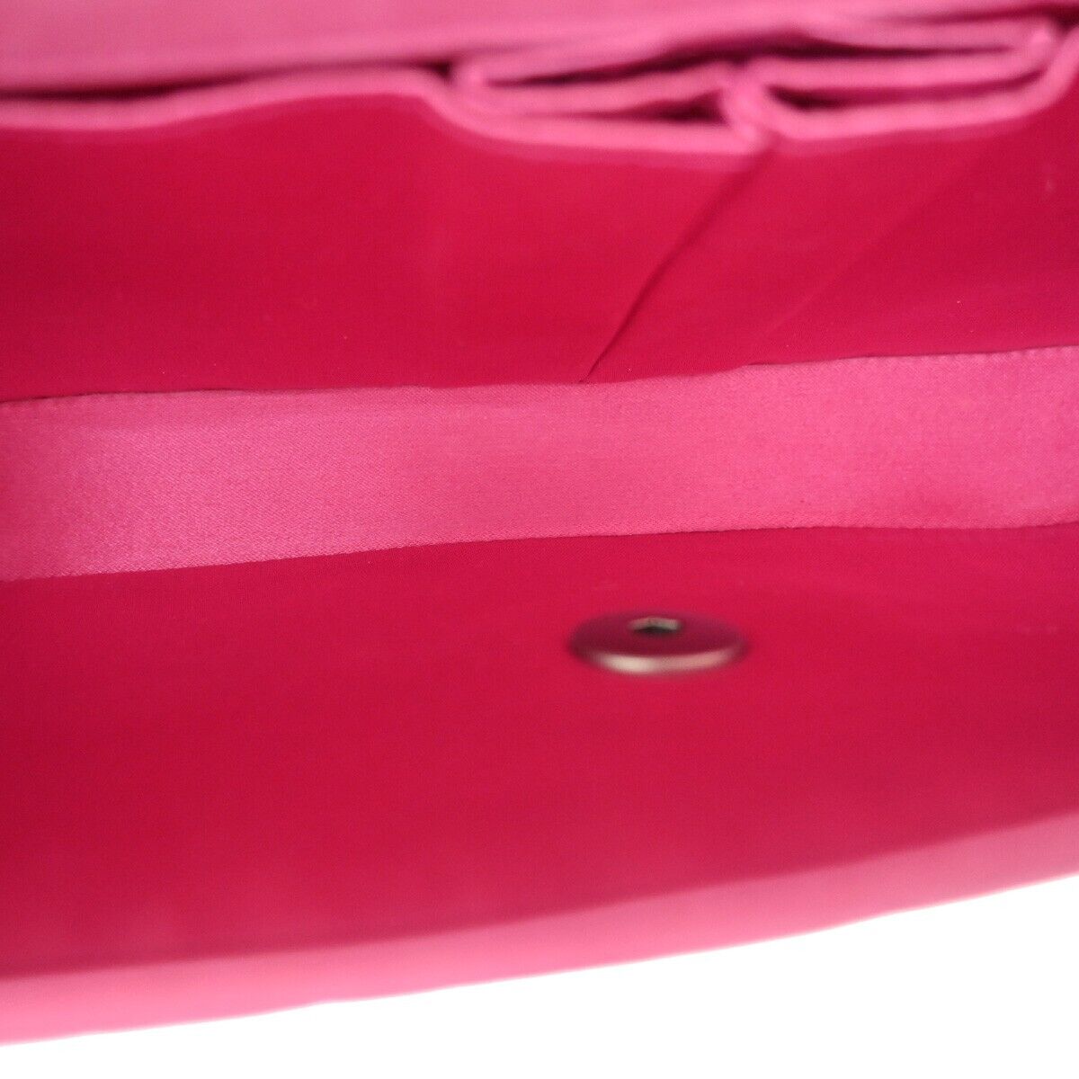 CHANEL CC Logo Chocolate Bar Chain Shoulder Bag Leather Magenta France 325RH263