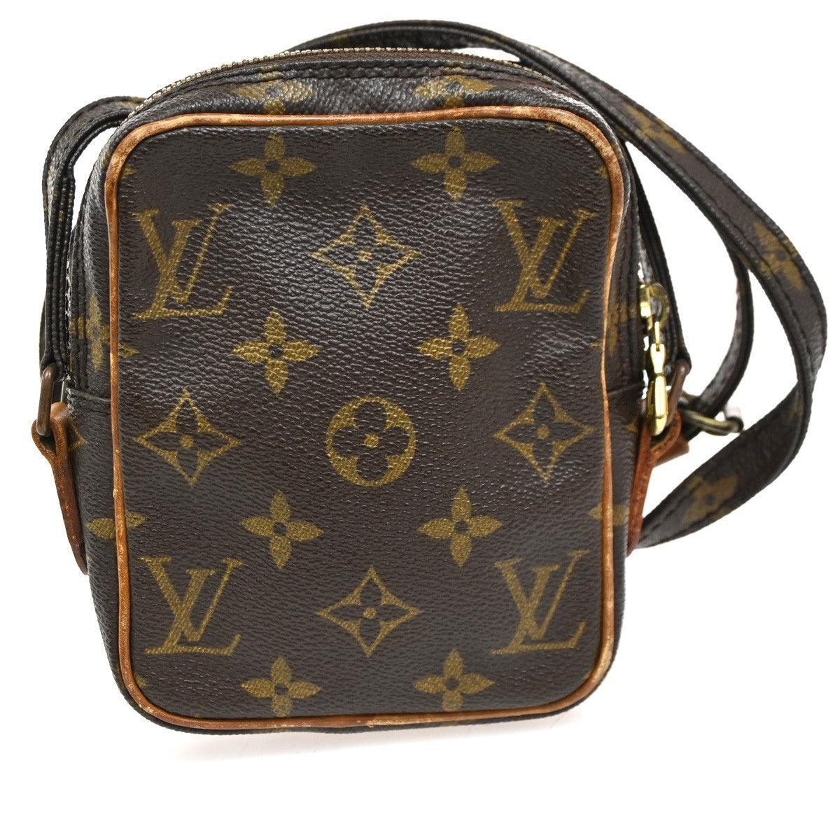 LOUIS VUITTON LV Mini Danube Shoulder Bag Monogram Leather Brown M45268 86CA475