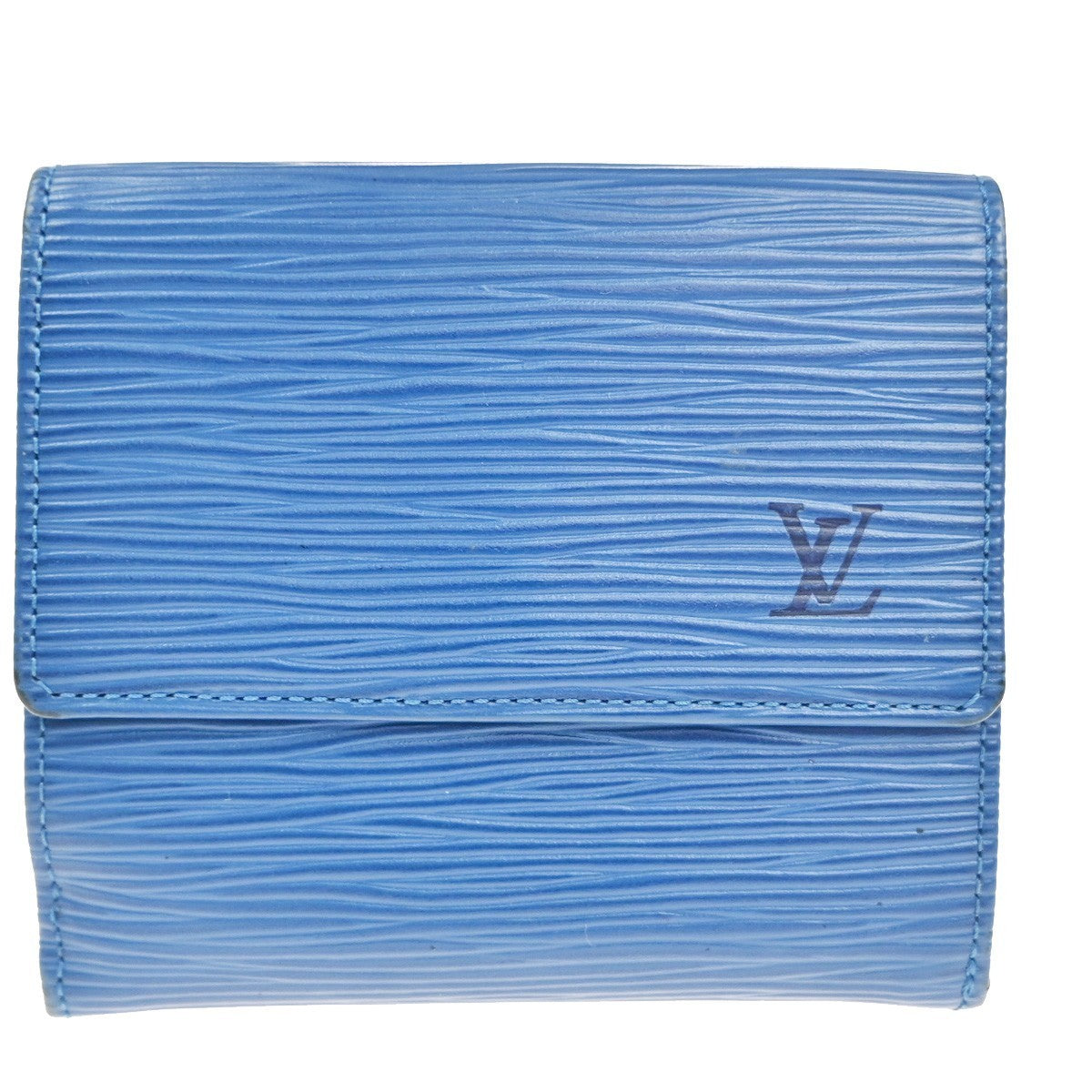 LOUIS VUITTON Porte-Monnaie Billets Cartes Credit Wallet Epi Blue M63485 07KC417