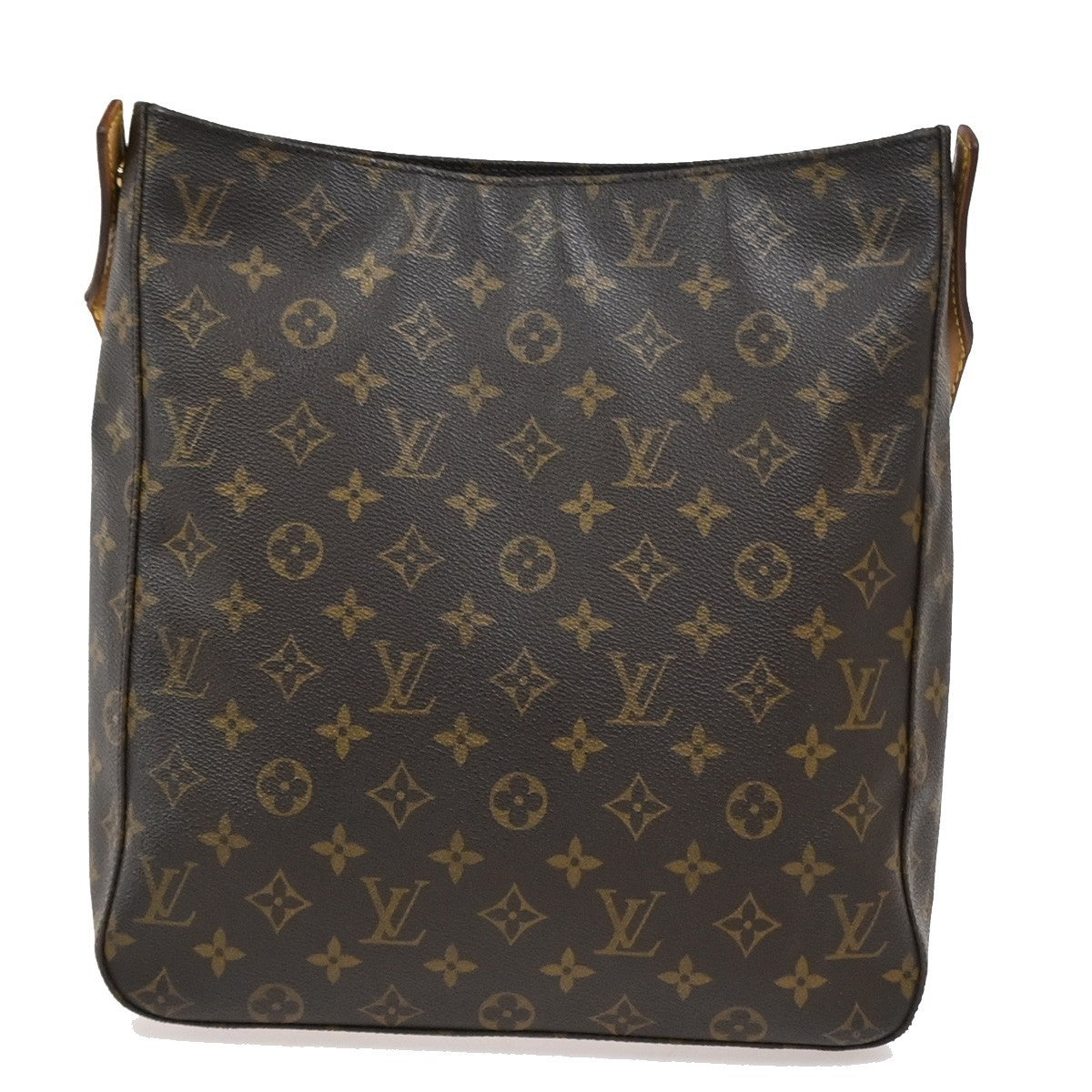 LOUIS VUITTON Logo Looping GM Shoulder Bag Monogram Leather Brown M51145 82YJ023
