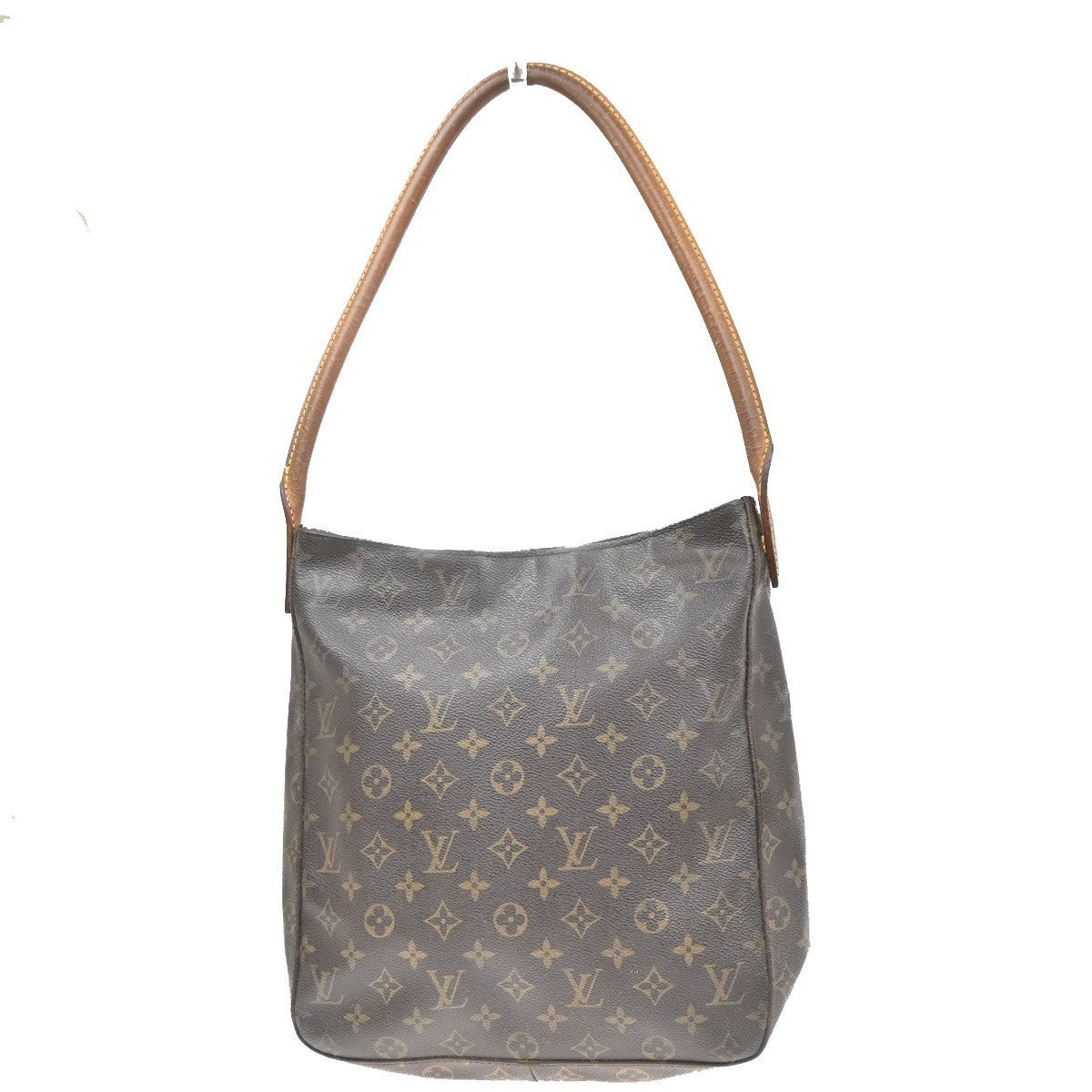 LOUIS VUITTON Looping GM Shoulder Bag Monogram Leather Brown USA M51145 35MA613