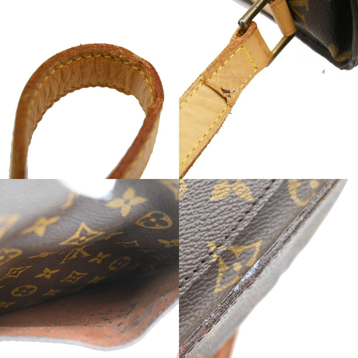 LOUIS VUITTON Saint Cloud GM Shoulder Bag Monogram Leather Brown M51242 35PA073