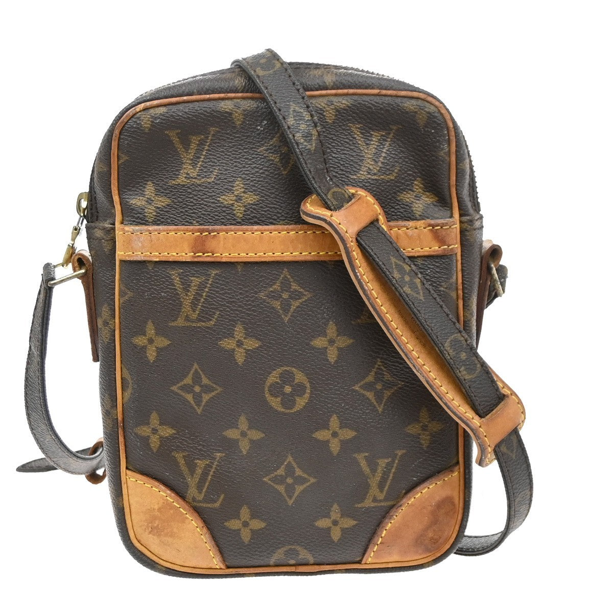 LOUIS VUITTON Danube Shoulder Bag Monogram Leather Brown France M45266 33SA093