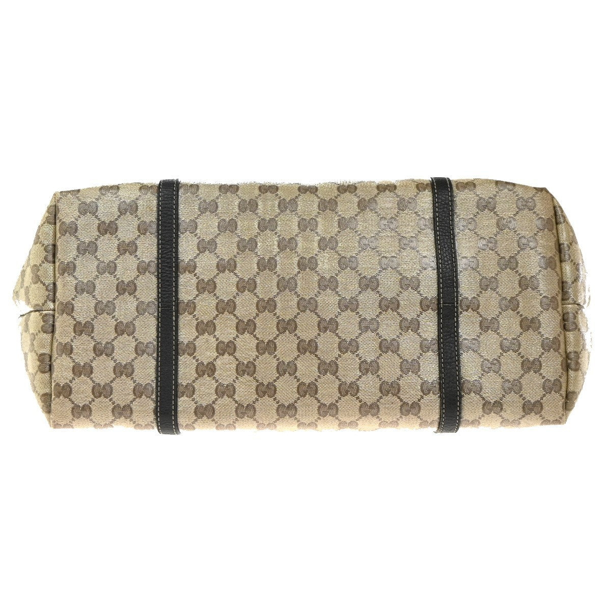 GUCCI GG Pattern Crystal Shoulder Tote Bag Coating Canvas Leather Brown 87EG286