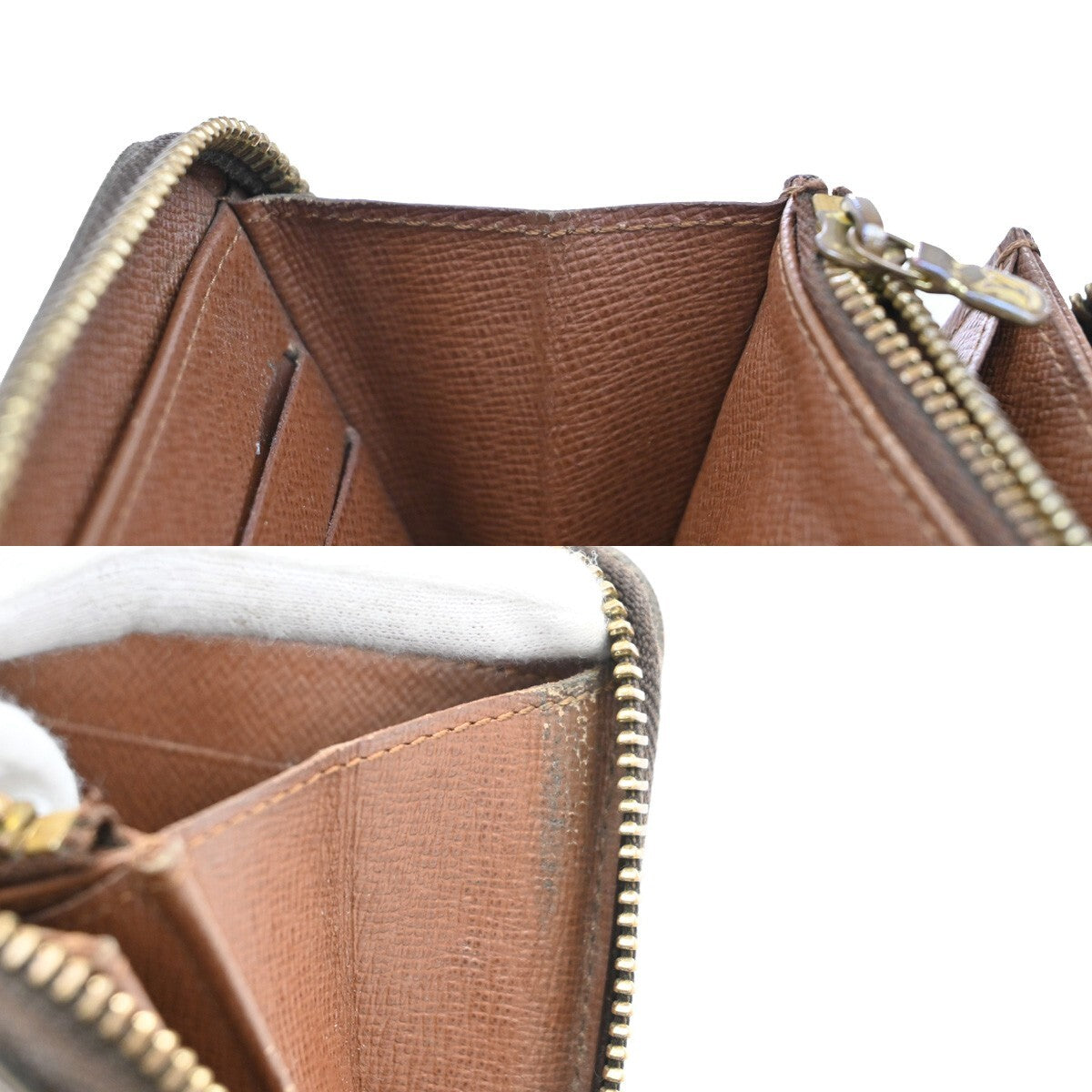 LOUIS VUITTON Zippy Wallet Long Bifold Monogram Leather Brown M60017 67EE177