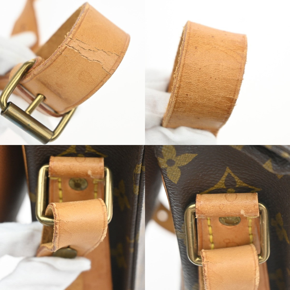 LOUIS VUITTON Cartouchiere GM Shoulder Bag Monogram Leather Brown M51252 88KC813