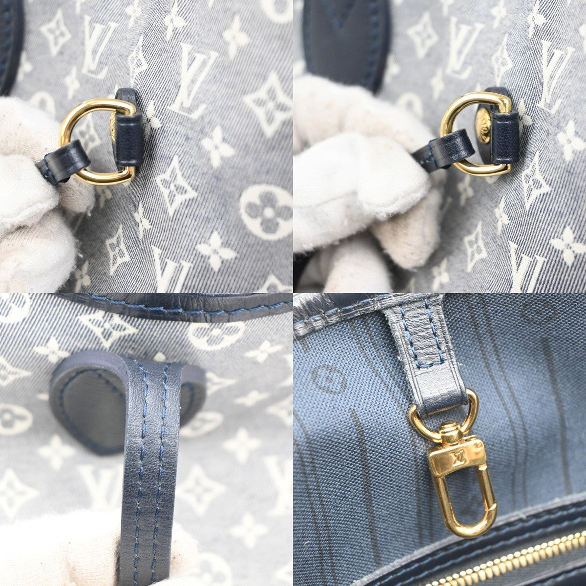 LOUIS VUITTON Neverfull MM Handbag Monogram Idylle Canvas Leather M40514 99KC653