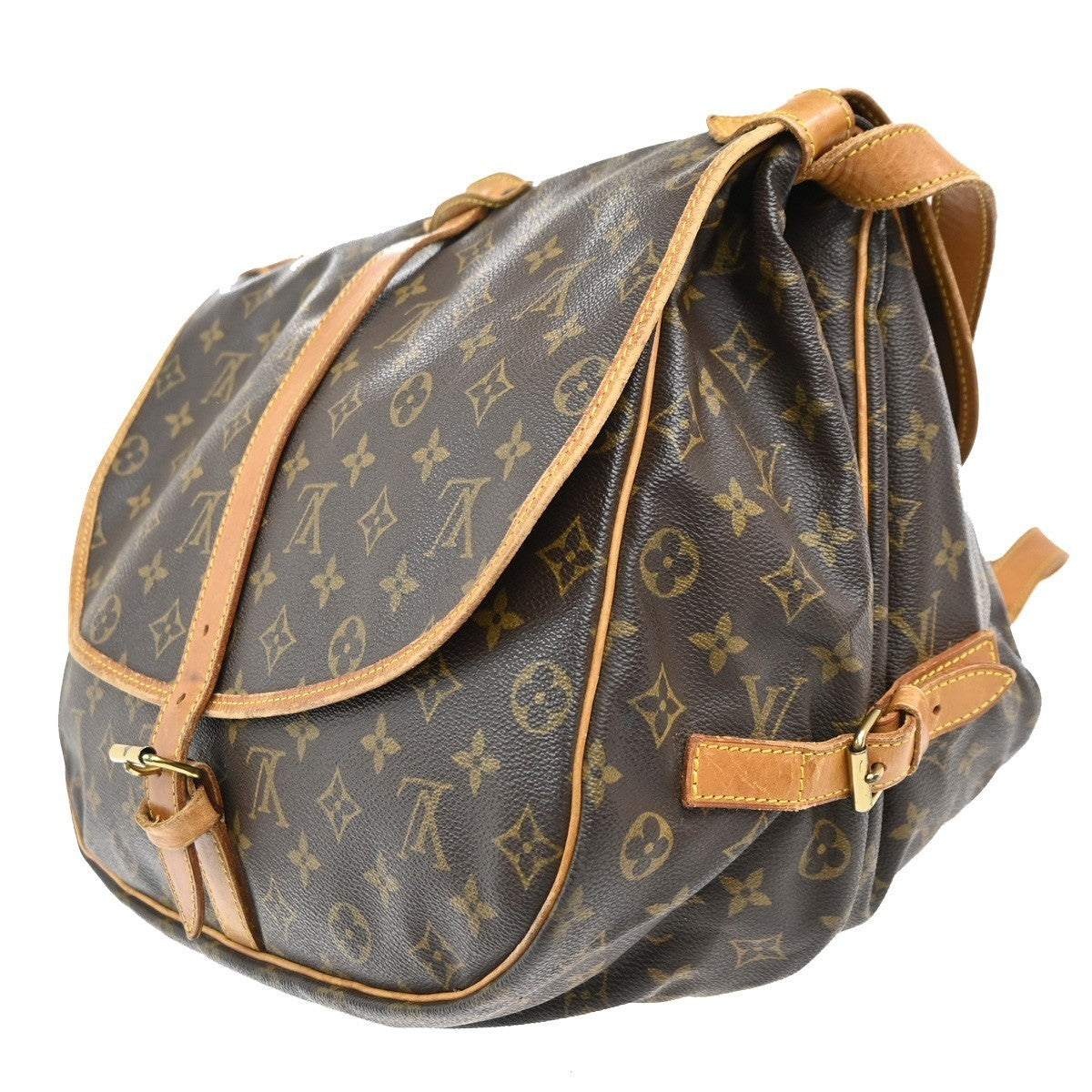 LOUIS VUITTON Saumur 35 Shoulder Bag Monogram Leather BN France M42254 82MA432