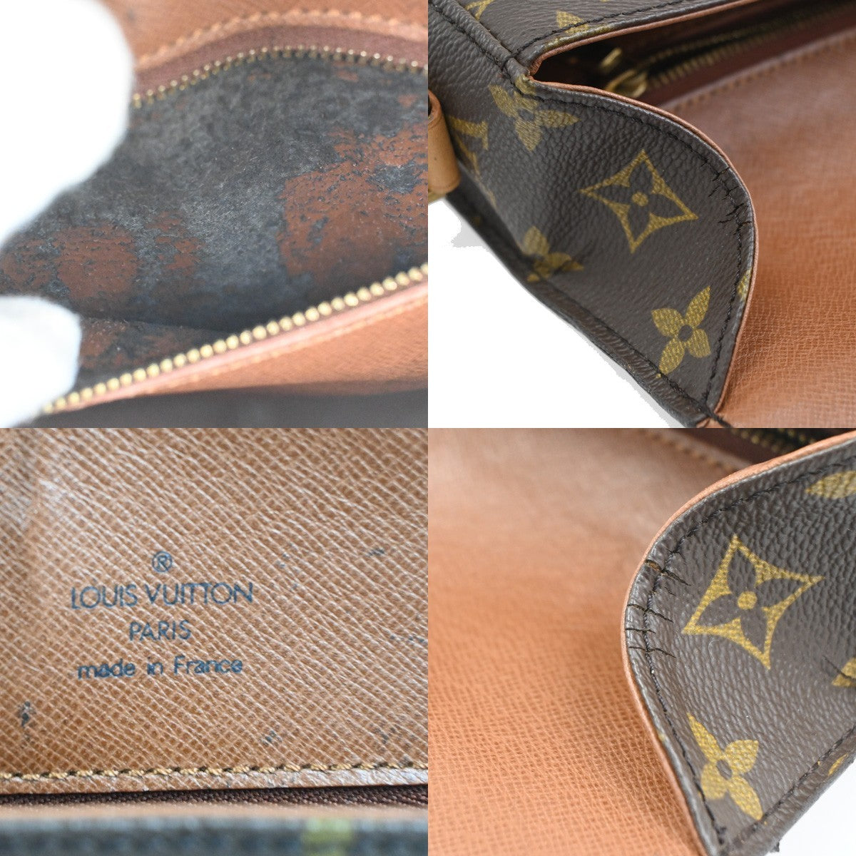 LOUIS VUITTON Saint Cloud GM Shoulder Bag Monogram Leather Brown M51242  39CA826