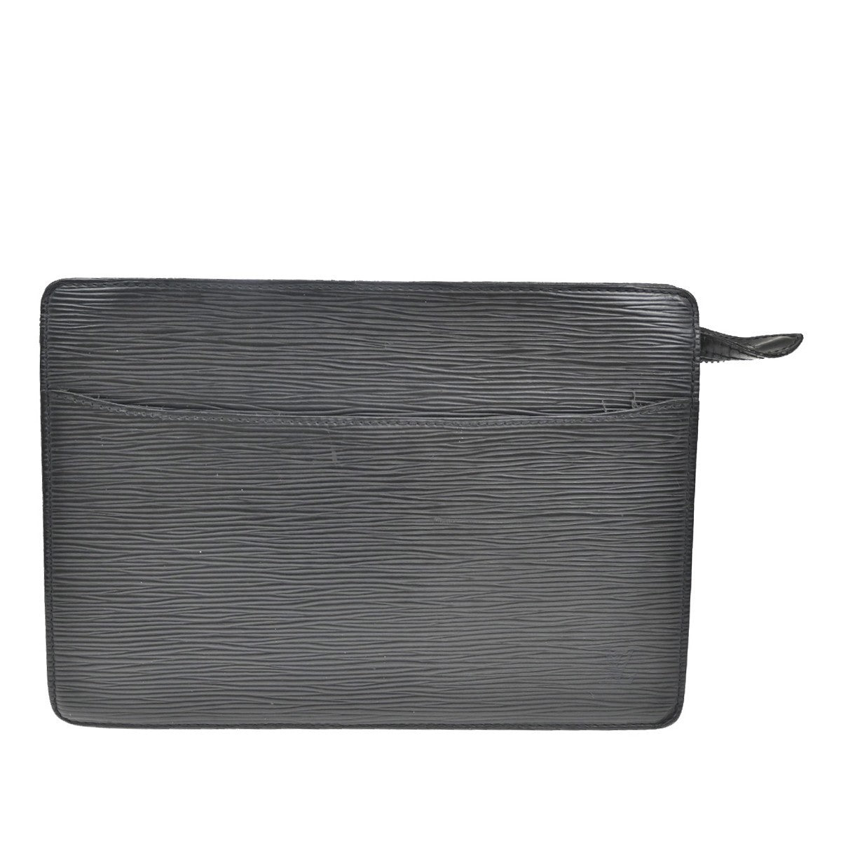 LOUIS VUITTON LV Pochette Homme Clutch Hand Bag Epi Leather Black M52522 02KC139