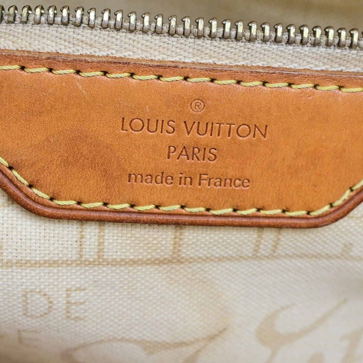 LOUIS VUITTON Neverfull PM Shoulder Tote Bag Damier Azur Leather N51110 87ED422