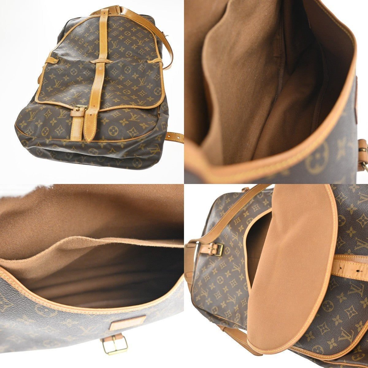 LOUIS VUITTON Saumur 35 Shoulder Bag Monogram Leather BN France M42254 84CA597