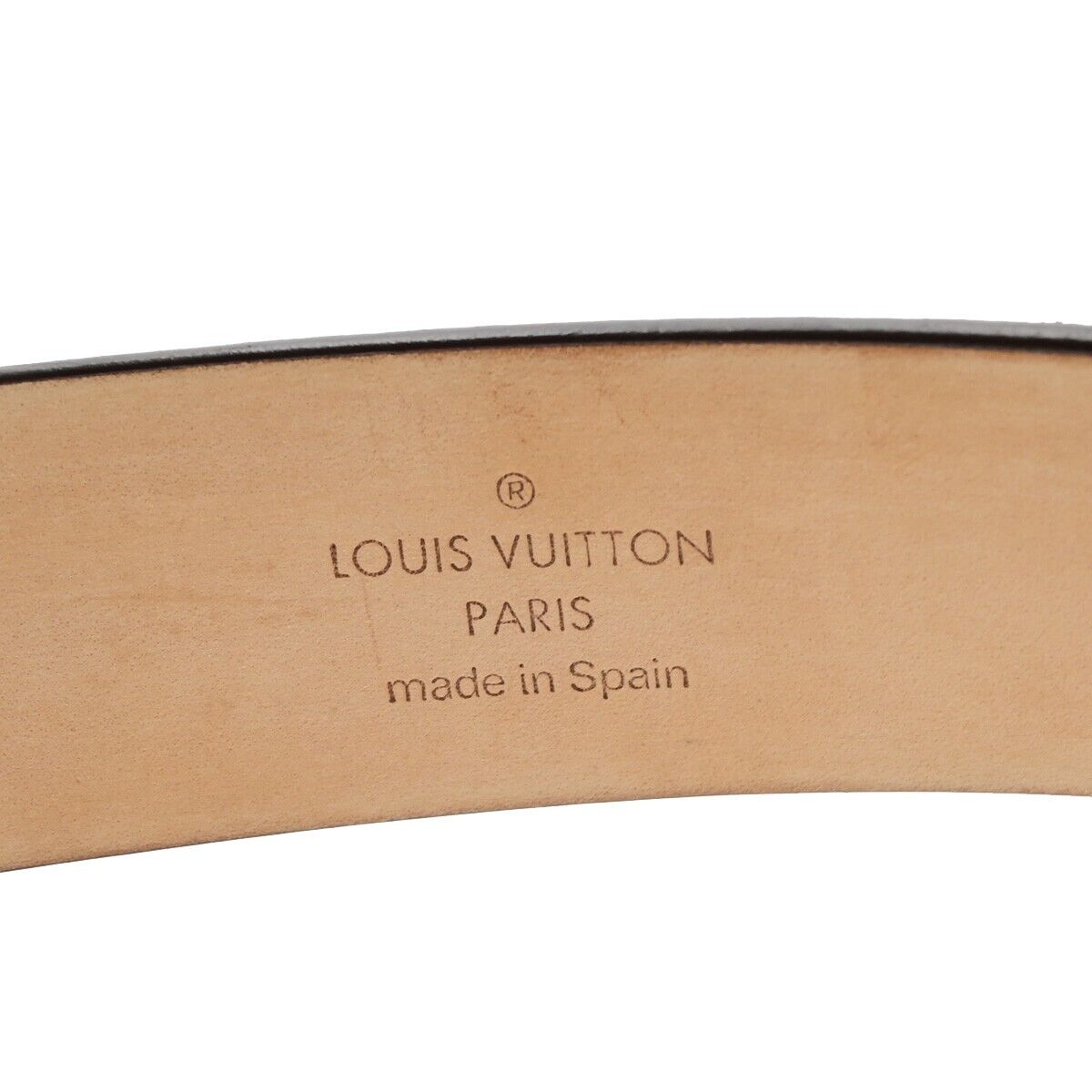 LOUIS VUITTON Logo Ceinture Carre Belt Monogram Leather Brown GHW Spain 33YF315