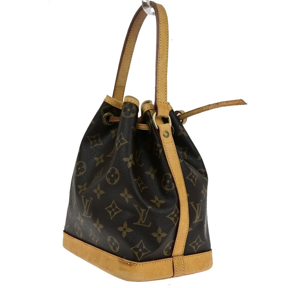 LOUIS VUITTON Mini Noe Drawstring Hand Bag Monogram Leather Brown M42227 91FA719
