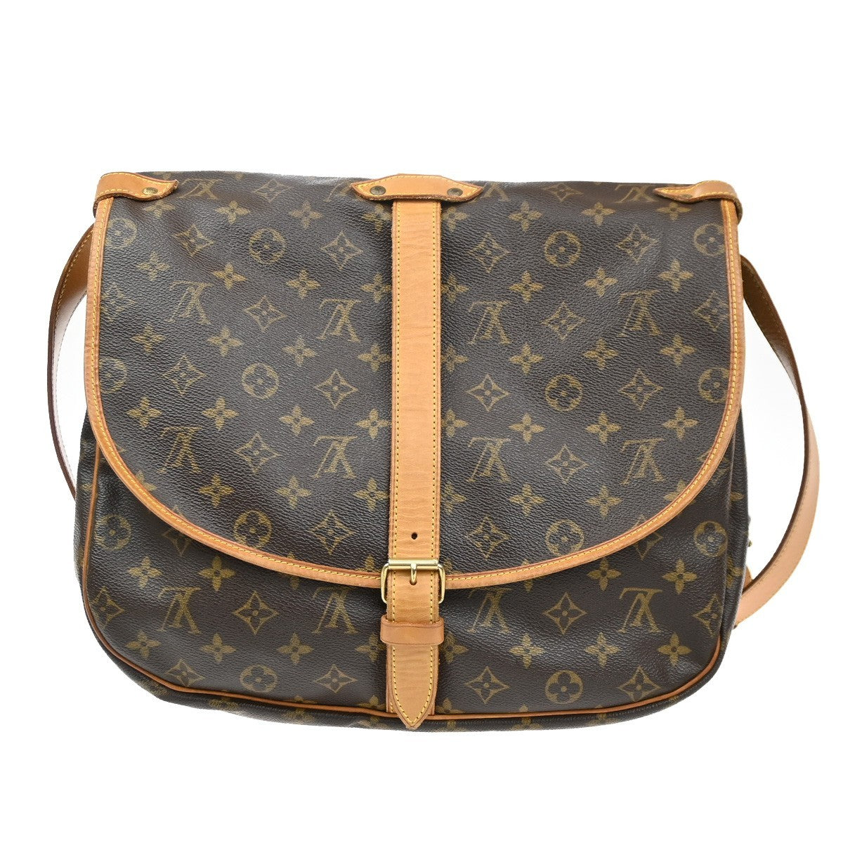 LOUIS VUITTON Saumur 35 Shoulder Bag Monogram Leather BN France M42254 72SA087