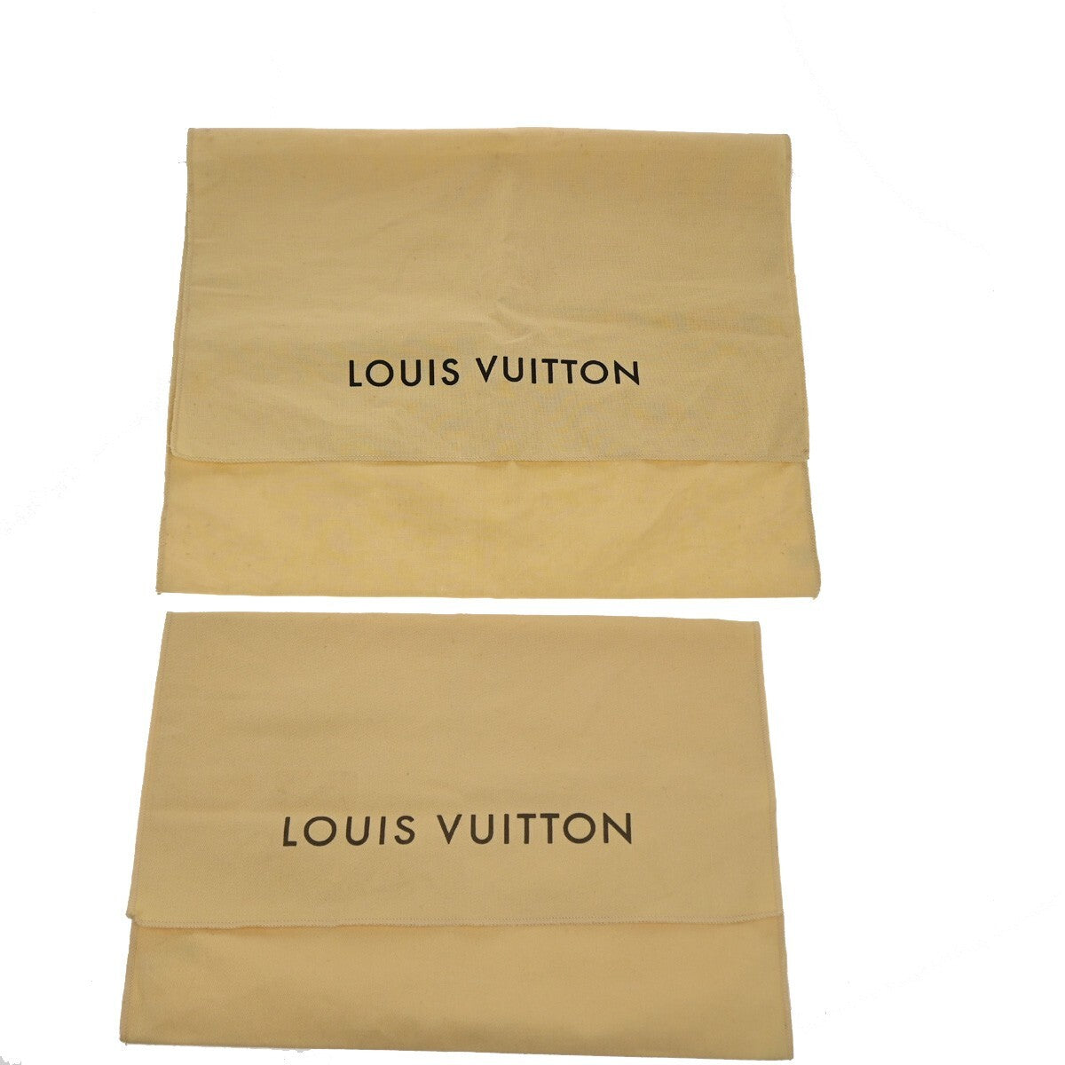 LOUIS VUITTON Logo 10 Set Dust Bag Drawstring Canvas Cotton Beige Brown 09FB554