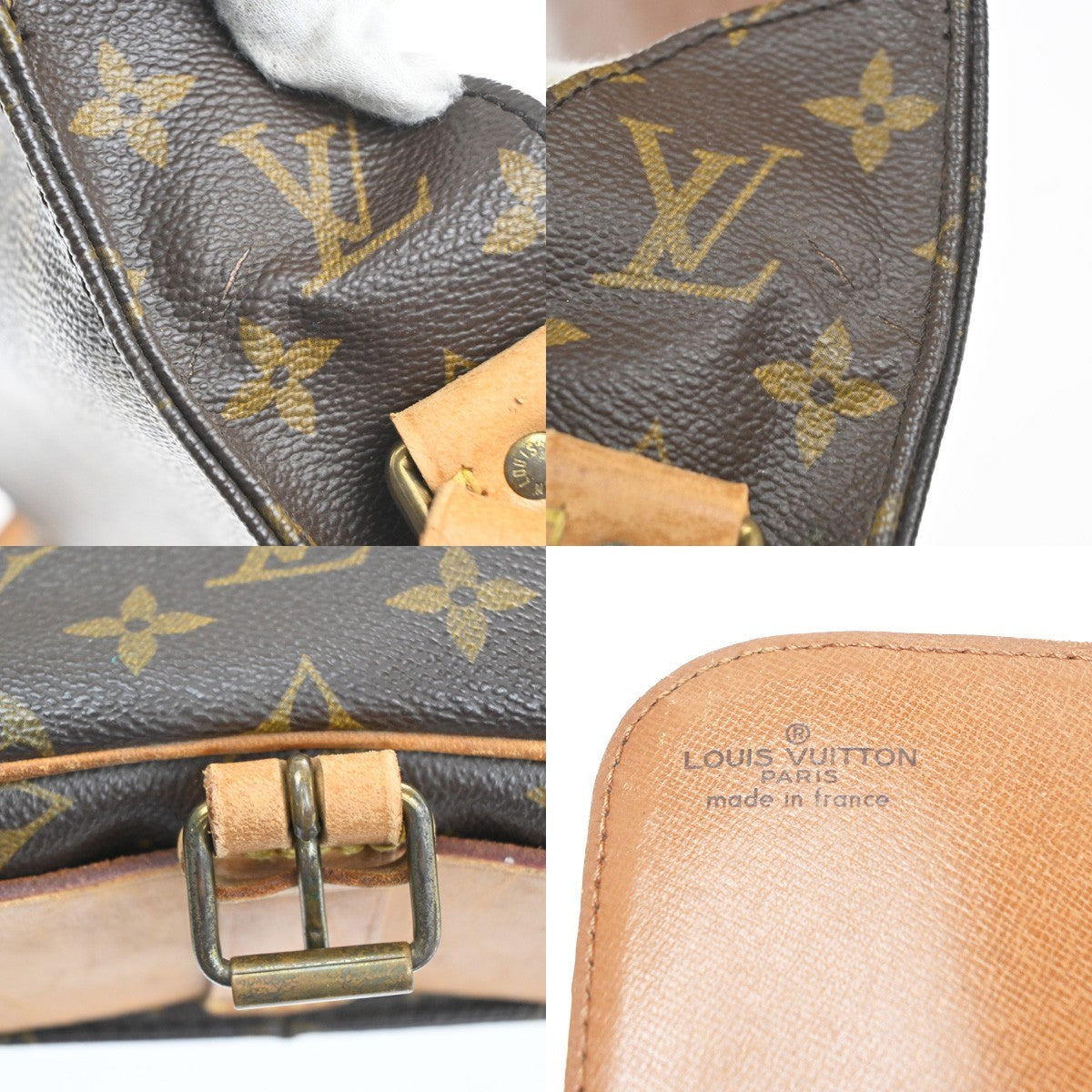 LOUIS VUITTON Cartouchiere MM Shoulder Bag Monogram Leather Brown M51253 70MA497