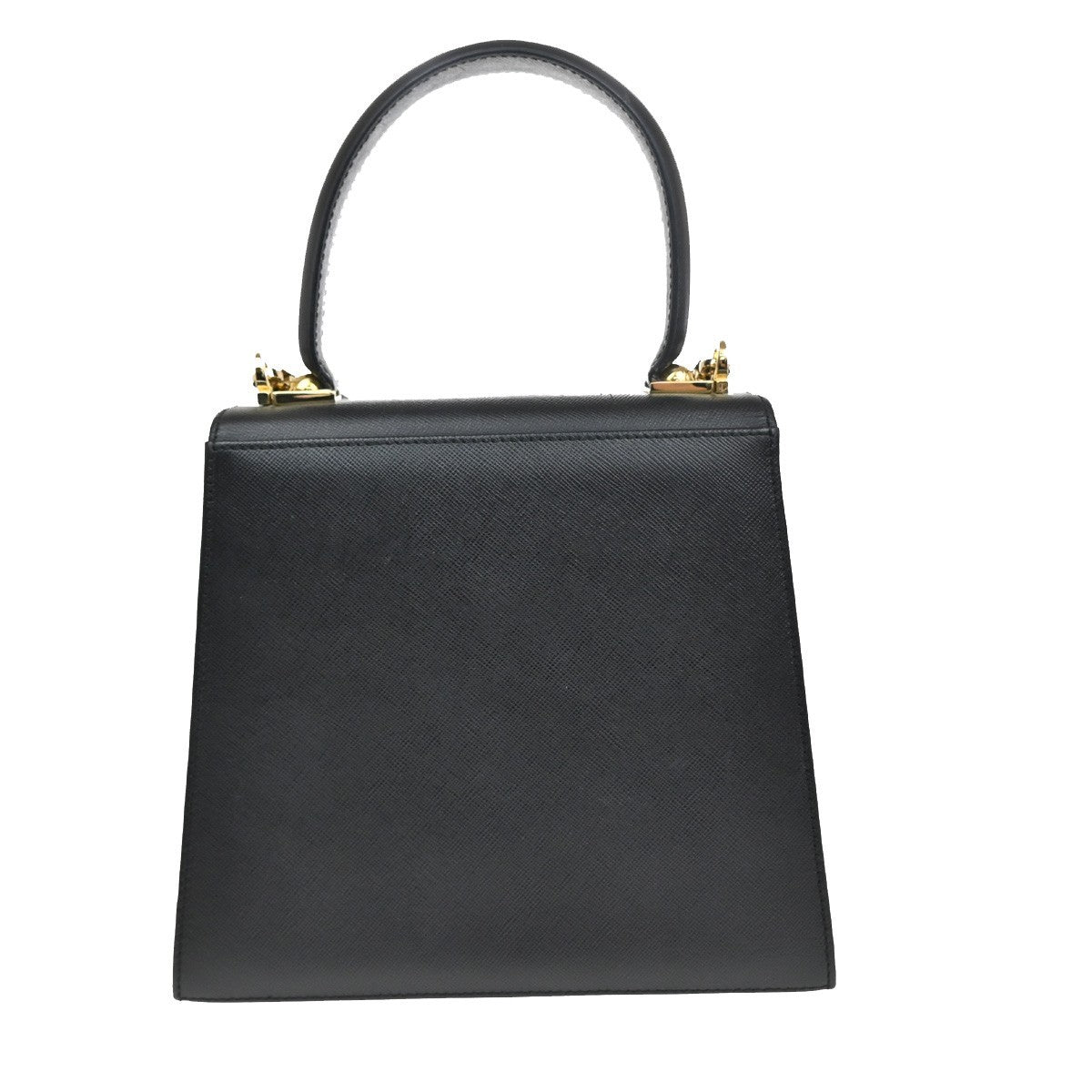 SALVATORE FERRAGAMO Gancini Mini 2Way Shoulder Hand Bag Leather Black 71RL552