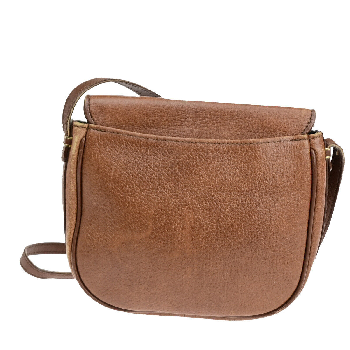 Burberrys Logo Crossbody Shoulder Bag Nova Check Leather Brown GHW 07YF249