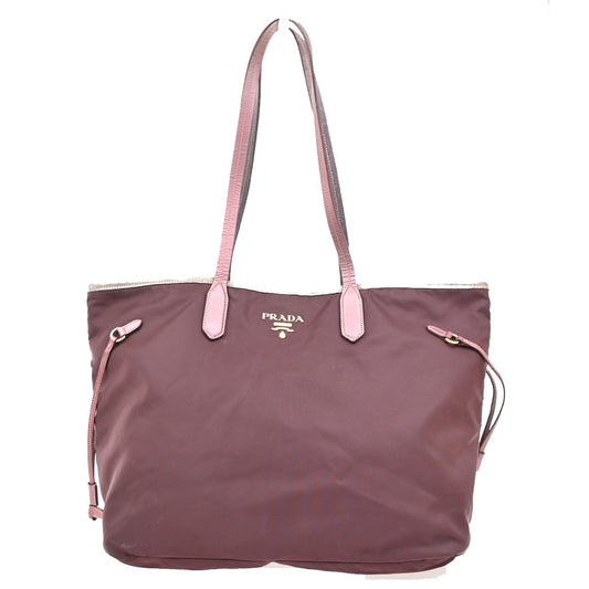 PRADA Tote Shoulder Bag Nylon and Saffiano Leather Pink GHW 88DA153