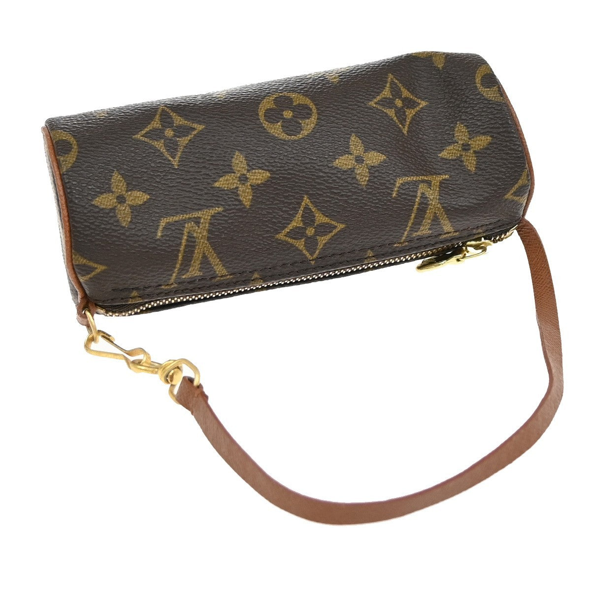 LOUIS VUITTON Pochette Papillon Hand Bag Monogram Leather Brown M51380 62EG018