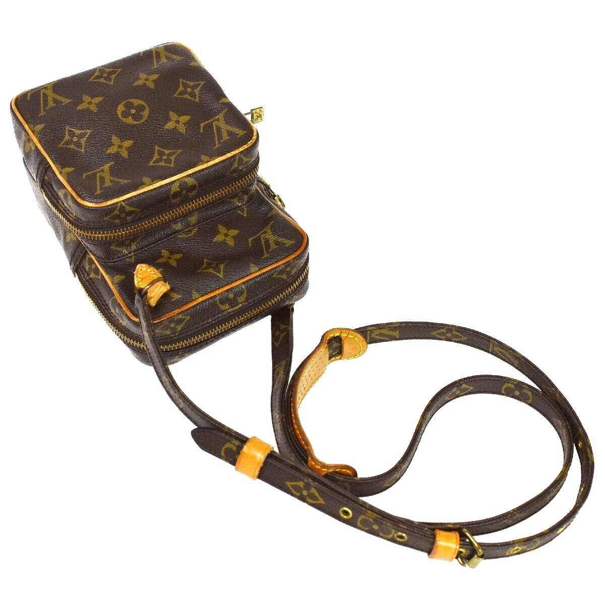 LOUIS VUITTON Mini Amazon Shoulder Bag Monogram Leather Brown M45238 86YG736