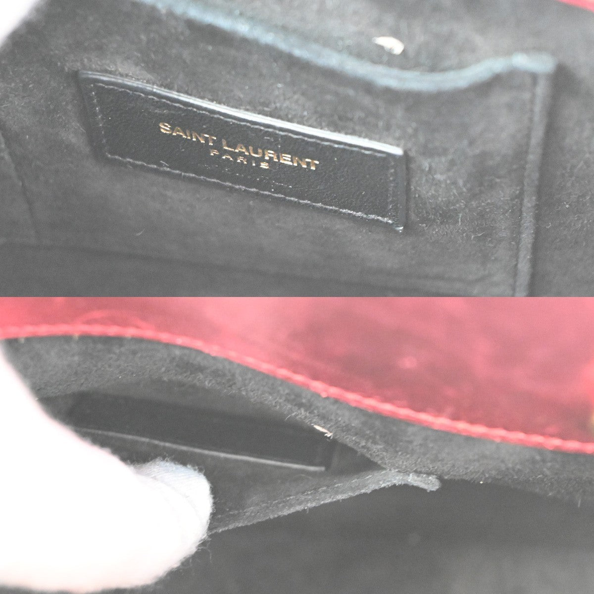 SAINT LAURENT Sac de Jour 2Way Shoulder Handbag Leather Red GHW Italy 97TA704