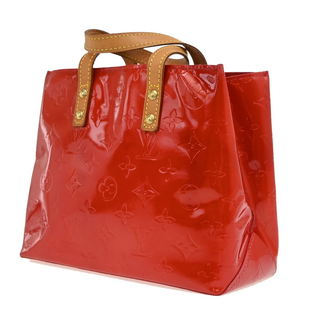 LOUIS VUITTON Read PM Hand Bag Monogram Vernis Patent Leather Red M91088 86FB595