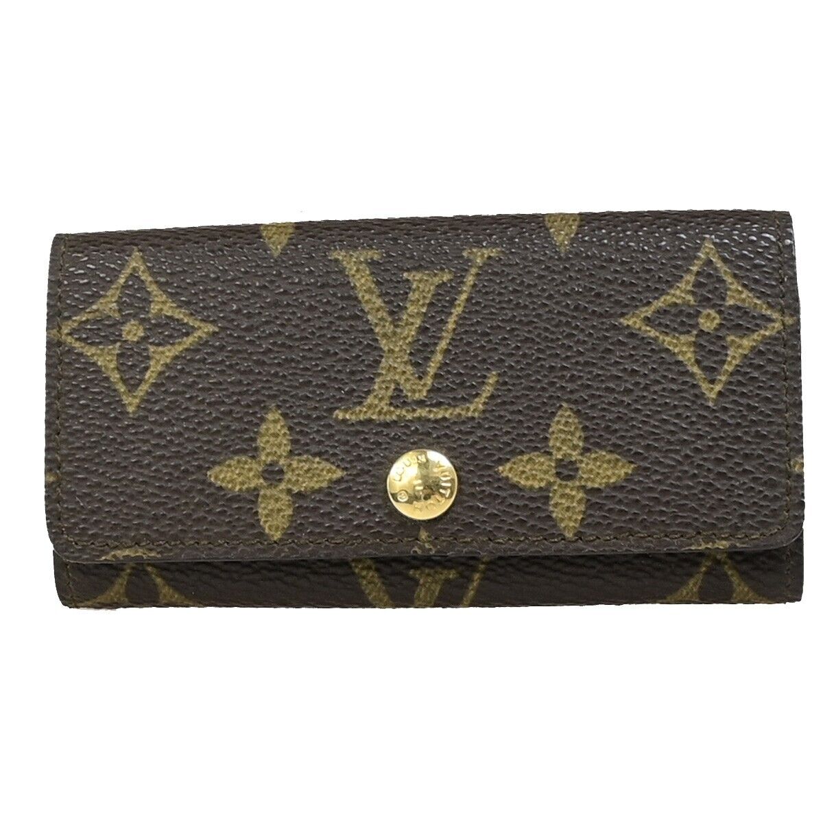 LOUIS VUITTON Multicles 4 Hooks Key Case Monogram Leather Brown M62631 04EB353