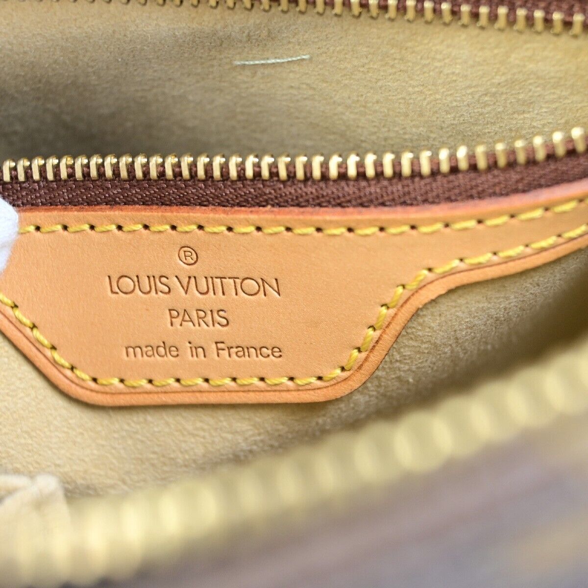 LOUIS VUITTON Looping MM Shoulder Bag Monogram Leather Brown M51146 75FB266