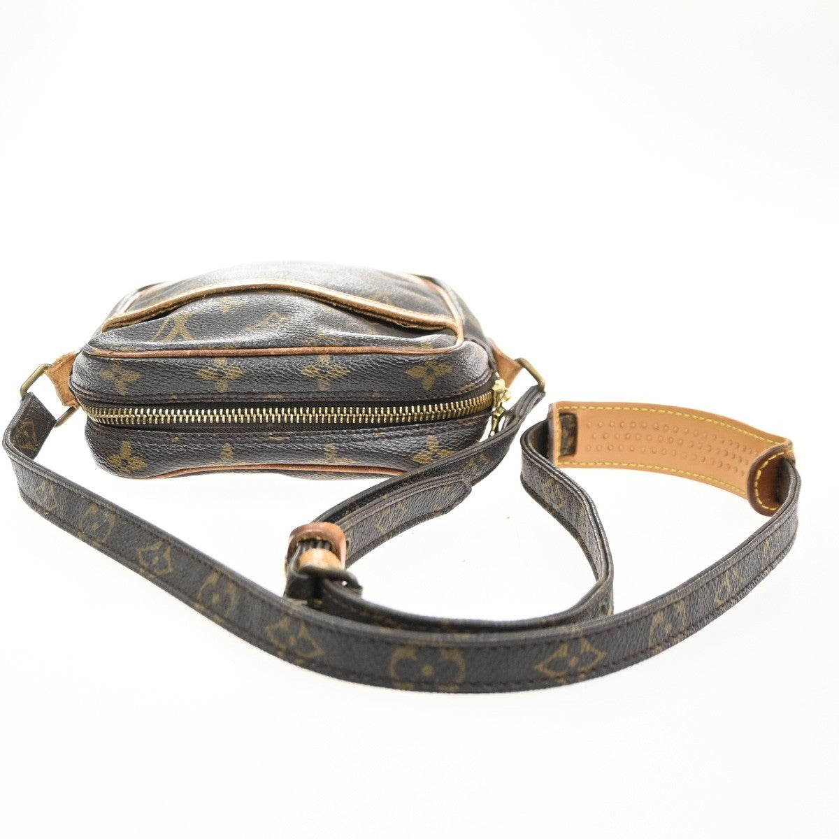LOUIS VUITTON Danube Shoulder Bag Monogram Leather Brown France M45266 66MA536