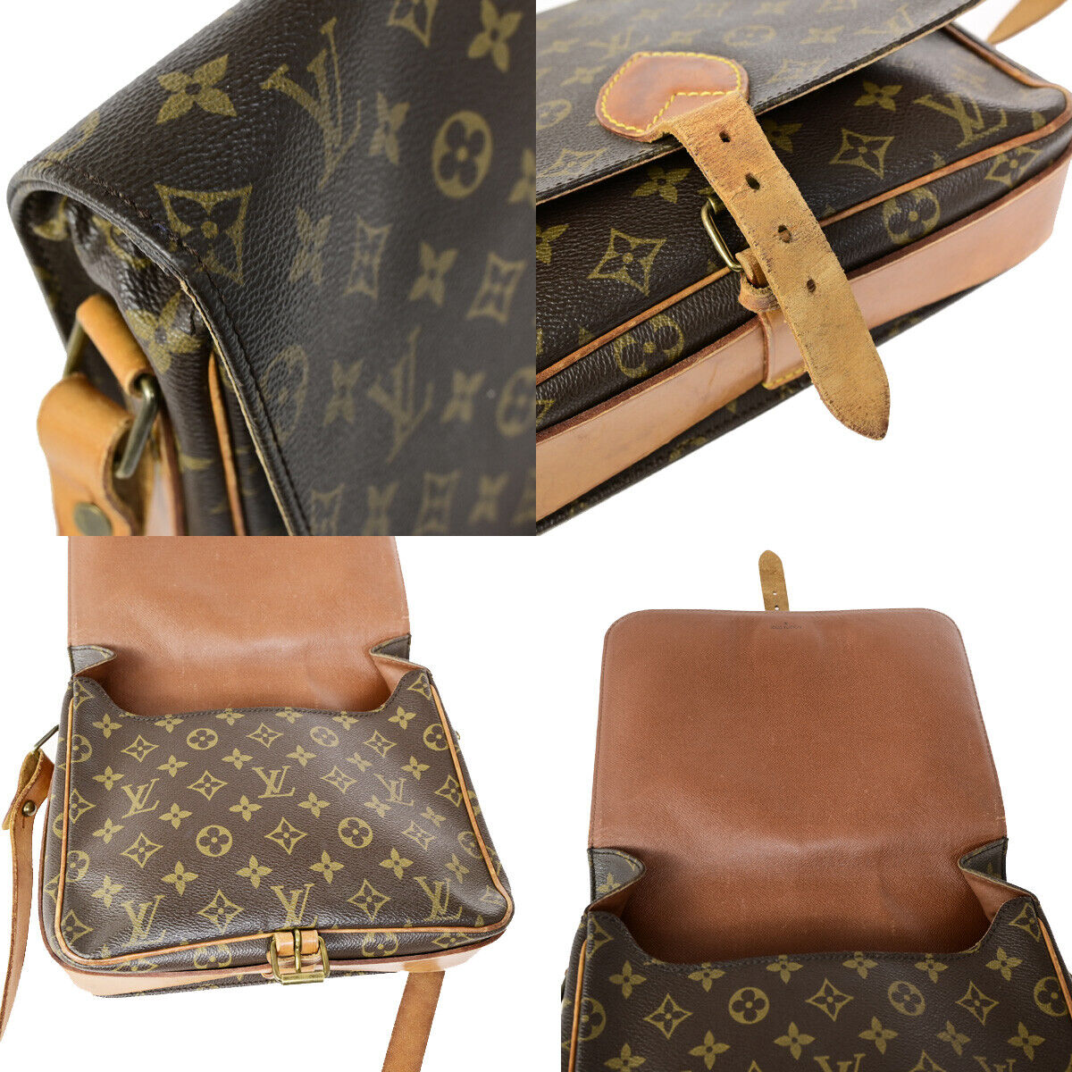 LOUIS VUITTON Cartouchiere GM Shoulder Bag Monogram Leather Brown M51252 65YG465
