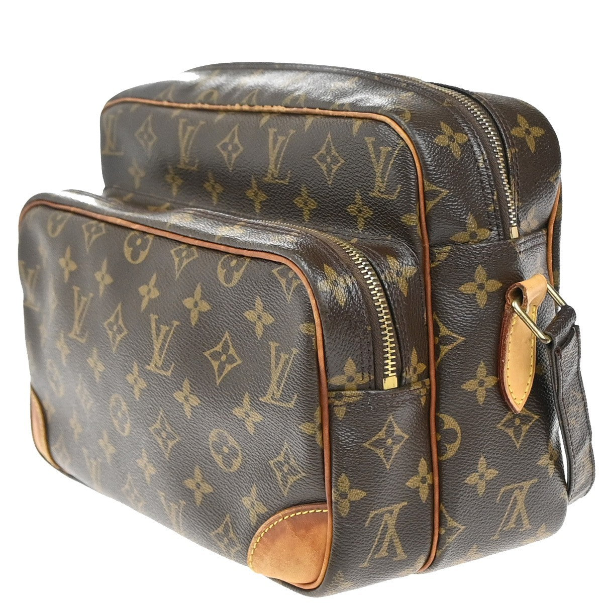 LOUIS VUITTON Nile Crossbody Shoulder Bag Monogram Leather Brown M45244 88EG348