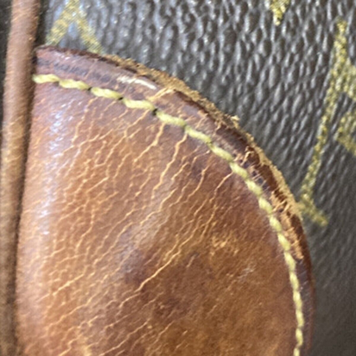 LOUIS VUITTON Danube Shoulder Bag Monogram Leather Brown France M45266 65ED045