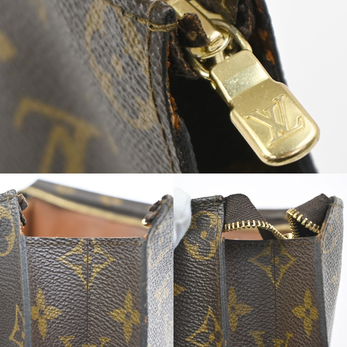 LOUIS VUITTON Poche Toilette 26 Clutch Hand Bag Monogram Leather M47542 04CA761